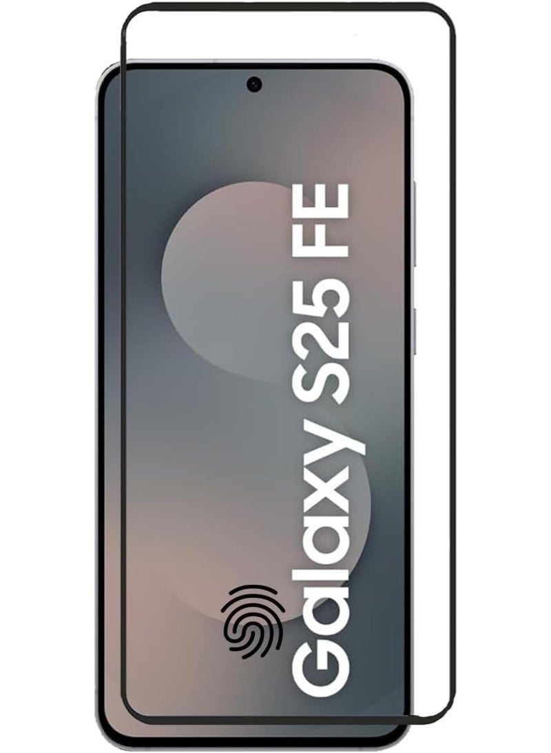 Full Glue Screen Protector Anti Fingerprint Shatter Proof Tempered Glass with HD clarity for Samsung Galaxy S25 Fe - Image 1